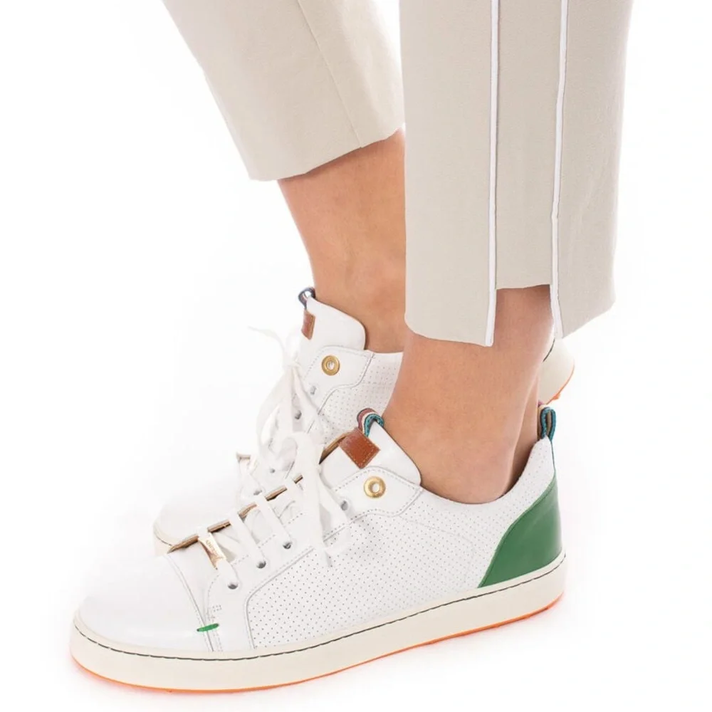 Classic Women's Beige Ankle Pants - Picture 2 of 14